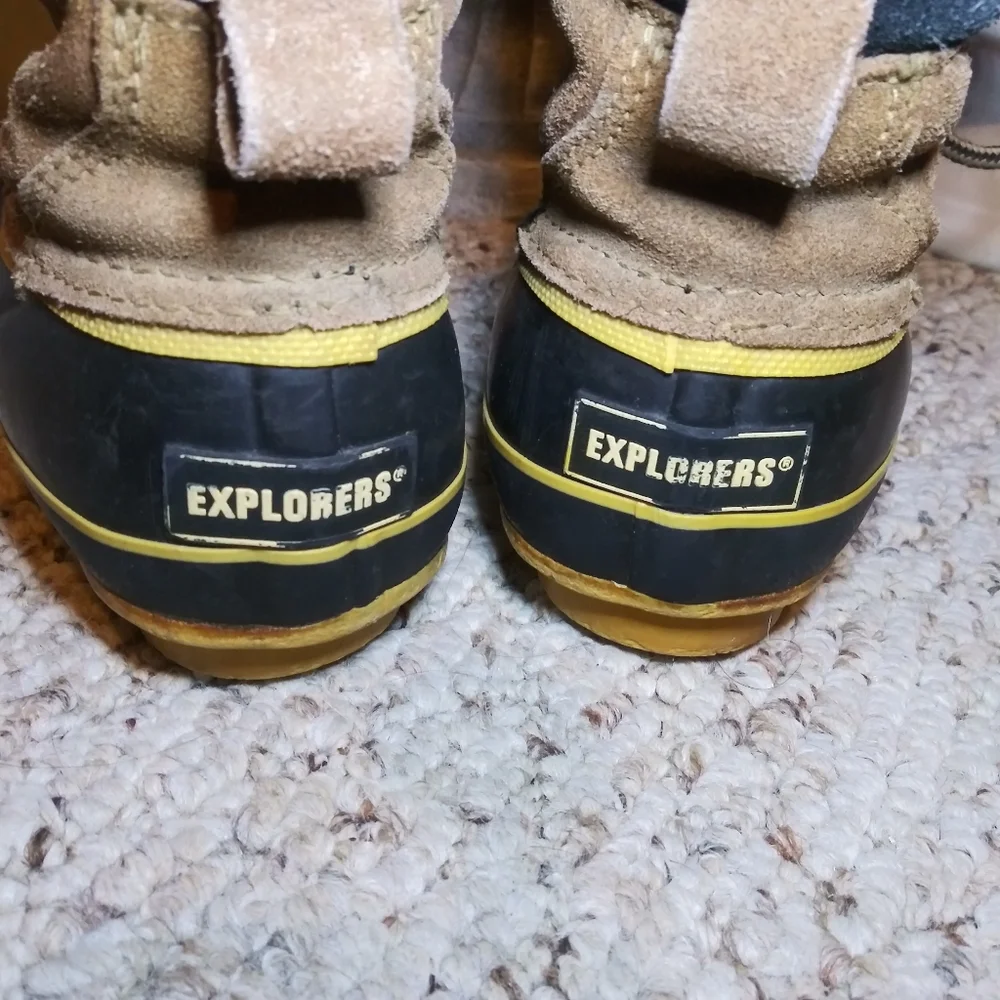 3/$18 Explorers Kid's Suede & Rubber  Duck Boots
